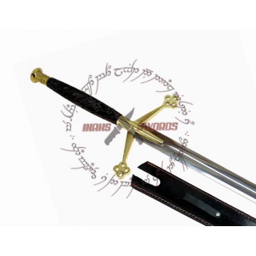 SCIROCCO BLACK MEDIEVAL KNIGHT SCOTTISH CLAYMORE 44 5 INCH STEEL SWORD - GOLD